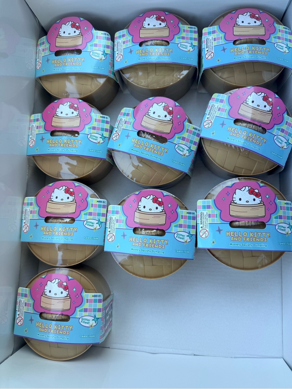 SDCC Hello Kitty Glitter Edition Mystery Squishy Dumplings . Lot Of 10